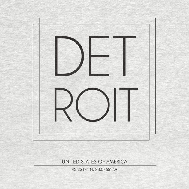 Detroit city Minimal Typography 2 by StudioGrafiikka